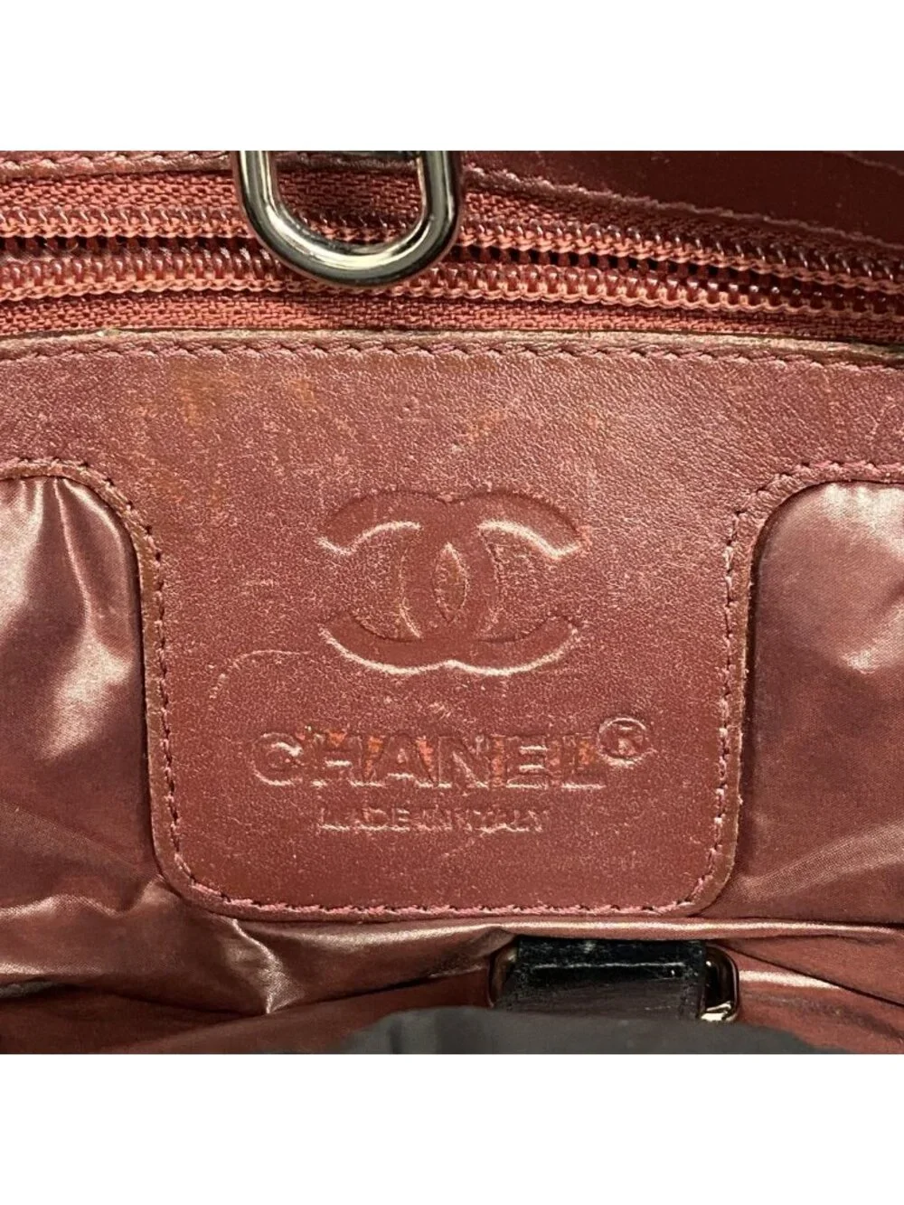 Chanel Tote Coco Cocoon Nylon Black Silver